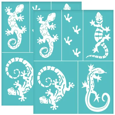 Productafbeelding van Set van 2 Eidechse Zelfklevende Zeefdrukschablonen 22x28 cm