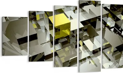 Produktbild von Bild auf Leinwand - Leinwandbild - Architektur Blöcke Design geometrisch - 100x60cm - Wand Bild - Wanddeko - Leinwanddruck - Bilder - Kunstdruck - Leinwand bilder - Wandkunst - EG100x60-2169