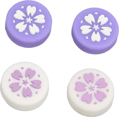 Obrázek produktu pro 4ks Krytky pro držení palce pro Switch Soft Silicone Prevent Slip Replacement Joystick Caps Krytky pro držení palce pro Switch Lite Purple