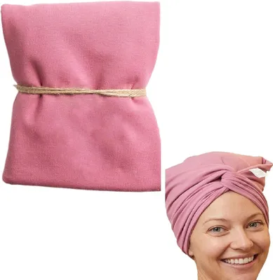 Produktbild von Mikrofaser-Haarhandtuch gegen Frizz für Damen, leichtes Haartuch für lockiges und langes Haar, schnell trocknender Haarturban als Duschzubehör