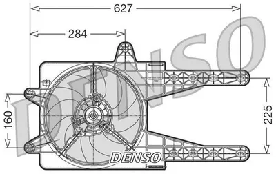 Produktbild von DENSO DER09013 Lüfter Motorkühlung Kühlerlüfter für FIAT PUNTO (176) Wasserkühler Ø300mm