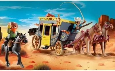 Image de PLAYMOBIL western 71862 attaque de diligence au far west