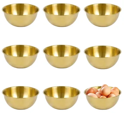 Obrázek produktu pro Sada 8 misek – nerezová ocel – stohovatelné – vhodné na polévku/salát – hluboký tvar – objem 700 ml – bez BPA
