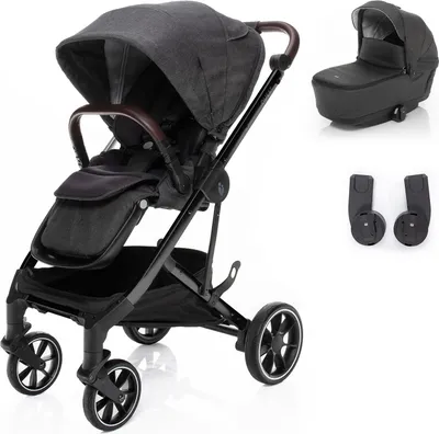 Obrázek produktu pro ZOPA Set kočárek Quest+ korba+ adaptéry, Vulcan Black/Black