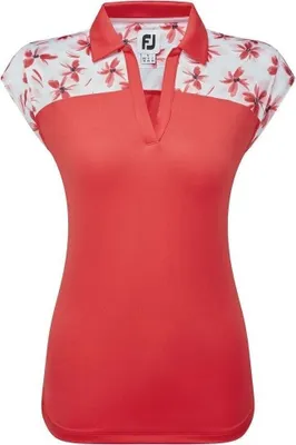 Immagine prodotto di Footjoy Polo Lisle Red S con stampa floreale bloccata