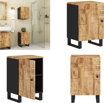 Produktbild von vidaXL Badschrank 38x33x58 cm Massivholz Mango - Badschrank - Badschränke - Badezimmerschrank - Badmöbel