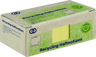 Image de Soennecken Haftnotiz oeco 5872 RC 75x75mm 100Bl. gelb 12St.