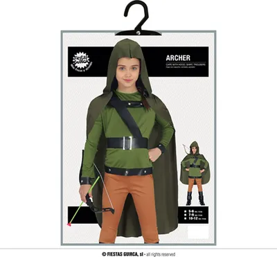Immagine prodotto di Costume da arciere per ragazzo, taglia:128/134