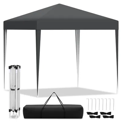 Produktbild von Eikuavons Faziango Pavillon 3x3 m ohne Seitenwände, Pop-Up Faltpavillon mit wasserdichtem 210D-Oxforddach, UV-Schutz 50+, 3-fach höhenverstellbar, Tragetasche, Grau