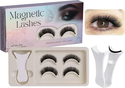 Obrázek produktu pro INF Magnetické řasy - 2 páry, přirozený vzhled, snadná aplikace, opakovaně použitelné