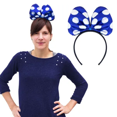 Produktbild von Oblique Unique Haarreif Haarreifen große Schleife Fasching Karneval - blau