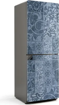 Zdjęcie produktu dla Wzór z ornamentami i kafelkami - Magnetyczna osłona lodówki - Magnetyczna folia dekoracyjna do kuchni - Magnetyczna dekoracja lodówki - Samoprzylepna tablica magnetyczna - Folia magnetyczna na drzwi lodówki - 70x190 cm