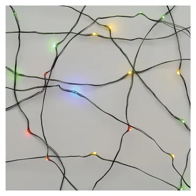 Imagen del producto de Cadena de luces LED navideñas, color verde, 15 metros, para uso interior y exterior, con múltiples colores, con temporizador