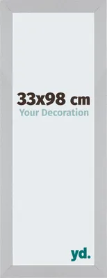 Image de Cadre photo, 33x98 cm, argent mat, MDF, Mura