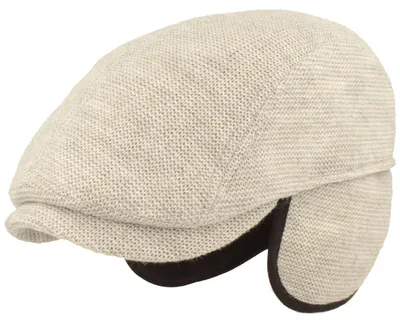Productafbeelding van Gestrikte baseballpet met orenflap van Hut-Breiter, grijs, maat 65