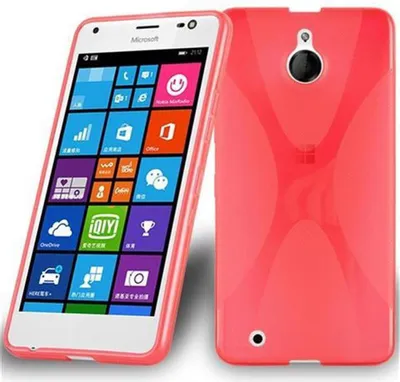 Produktbild von Cadorabo Handyhülle für Nokia Lumia 850 in Rot Hülle Schutzhülle TPU Silikon Backcover Case