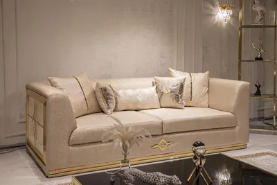 Immagine prodotto di Divano a tre posti con cuscini decorativi seduta imbottita divani 245cm