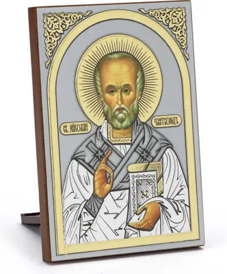 Obrázok produktu pre Ikona svätého Mikuláša, drevo, 6 x 8,5 cm, kresťanská, 11079