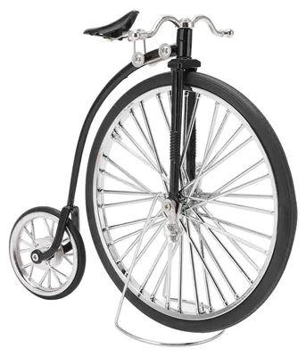 Retro Fahrradmodell aus Metall, schwarz, Tischdekoration, 16,5 x 18 cm