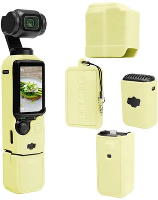 Produktbild von DJI Osmo Pocket 3 Silikon-Schutzhülle – Stoßfest & Kratzschutz,Gelb