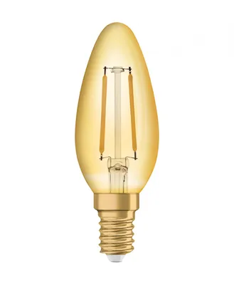 Produktbild von Osram LED Kerze E14 1,5W 120lm 2400K gold, 1,5 W, 12 W, E14, 120 lm, 15000 h, Warmweiß