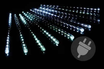 Zdjęcie produktu dla Lampki choinkowe z efektem wodospadu - zimna biel
