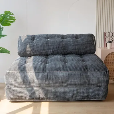 Immagine prodotto di Divano letto pieghevole, poltrona comoda con cuscino e schienale, ideale per il soggiorno e la camera da letto