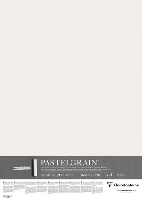 Produktbild von Clairefontaine PastelGrain 50x70cm 5 Bogen 360g - Weiß 976063C