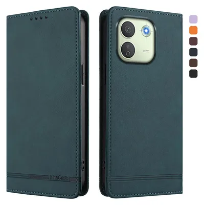 Obrázek produktu pro Pouzdro pro Xiaomi Redmi Note 17 Pro Max, retroPolyuretankožené flip pouzdro s stojánkem a přihrádkami na karty Zelený