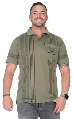 Produktbild von Herren Poloshirt Sommer Polo-Hemd Kurzarm, Oliv/M/48
