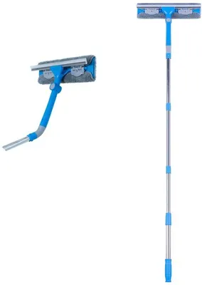 Image de Kit de raclettes télescopiques Azomor avec tête pivotante pour un nettoyage facile