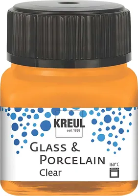 Image de KREUL 16292 KREUL Peinture pour verre et porcelaine Clear, orange, 20 ml