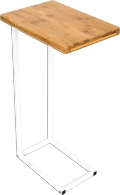 Produktbild von Designer-Couchtisch Beistelltisch Edelstahl-Naturholz mit Stahlgestell