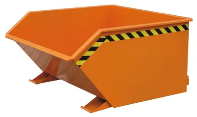 Produktbild von Kippbehälter in niedriger Bauhöhe, 1500 kg, LxBxH 1640x1300x1050 mm, 1500 Liter, reinorange