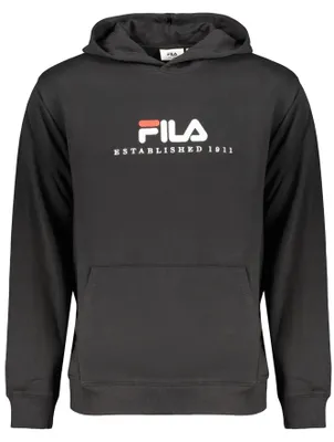 Produktbild von Herren-Schwarz-Sweatshirt aus Baumwolle mit Kapuze und Tasche