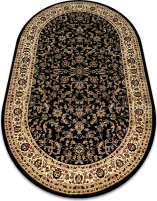 Produktbild von Teppich ROYAL ADR Oval modell 1745 schwarz  Schwarz 100x180 cm