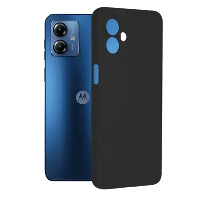 Produktbild von Techsuit Black Silicone Back Cover Hülle für Motorola Moto G14 - Schwarz