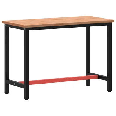 Obrázek produktu pro vidaXL Pracovní stůl 115x55x81,5 cm bukový masiv a kov