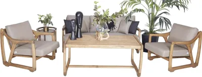 Obrázek produktu pro Moderní sada zahradního nábytku Sedací souprava 3+1+1 místo Designový jídelní stůl Stůl