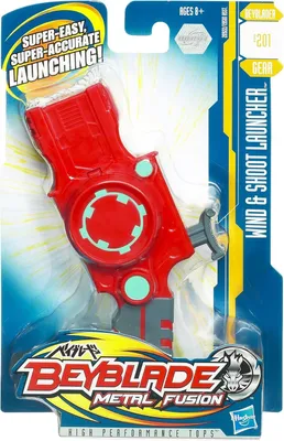 Produktbild von Hasbro Beyblade Metal Fusion Wind & Shoot Launcher, schnelles Startsystem, wind-up Mechanismus, mehr Power, individuell anpassbar, 20922 B201