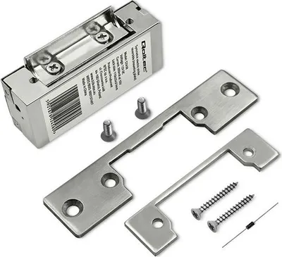 Image de Qoltec Gâche électrique symétrique réversible | 12V | Acier inoxydable