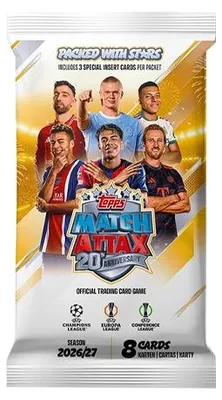 Produktbild von Topps Match Attax Champions League 2026/27 Booster – 8 Karten