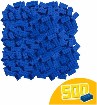 Immagine prodotto di Simba Blox 500 Blaue 8er Steine lose, Bausteine, Bauklötze, Kinder Spielzeug, 500 Stück, Blau, 104118925