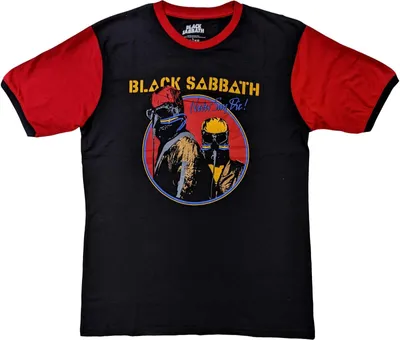 Immagine prodotto di Black Sabbath - Maglietta "Never Say Die" per uomo/donna Unisex RO5476 (L) (Nero/Arancione)