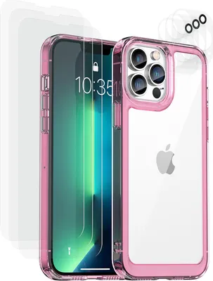 Image de Eko, coque pour iPhone 13 Pro avec 6 vitres de protection en verre trempé, rose