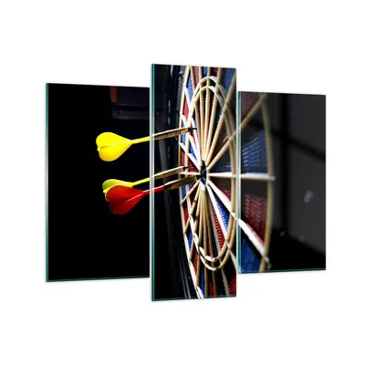 Produktbild von Bilder auf glas - Pfeil Darts Spaß Schild - 130x100cm - Glasbilder - Wandbilder - Kunstdruck - zum Aufhängen bereit - Wanddekoration aus Glas - Glas Bilder - Wandbild auf Glas - GCB130x100-2199