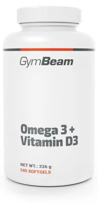 Produktbild von GymBeam - Omega 3 + Vitamin D3, 240 Kapseln
