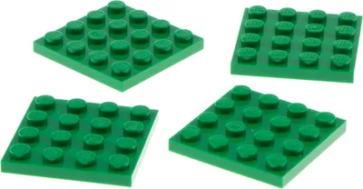 Produktbild von 4x Lego Bau Platte 4x4 grün Quadrat Grundplatte Set 70404 21170 4113158 3031