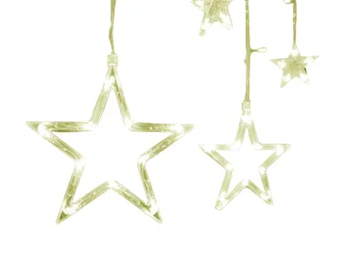 Produktbild von Weihnachtsbeleuchtung 4,5m 138LED VORHANG, STERNE
