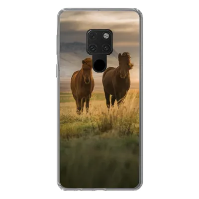 Produktbild von MuchoWow® Handyhülle Schutzhülle Hülle für Huawei P40 Lite Pferde - Luft - Gras Silikon Softcase Handy Hülle - Handy